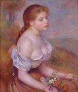 Pierre Renoir Young Girl With Daisies Spain oil painting reproduction